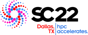 SC 2022 logo. Dallas, Texas. hpc accellerates.