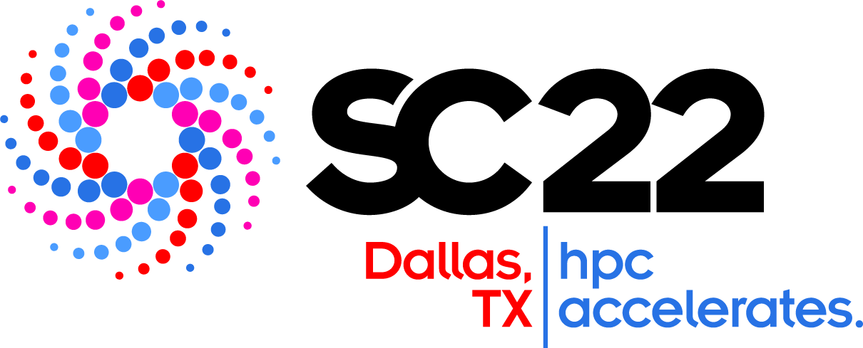 SC 2022 logo. Dallas, Texas. hpc accellerates.